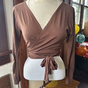 Indigo Luna Chocolate Wrap Top